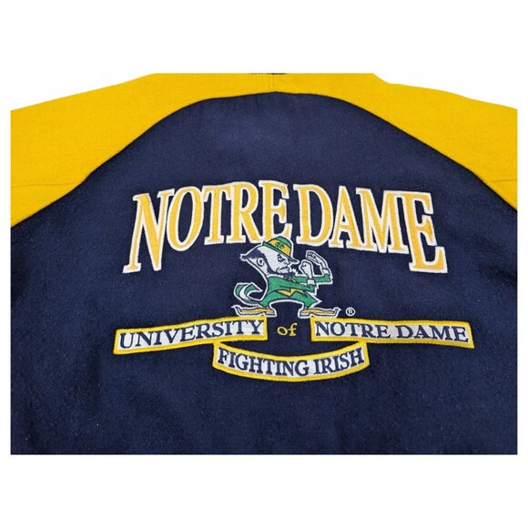 Vintage Logo Athletic Notre Dame Fighting Irish Varsity Jacket Wool Blend - Picture 2 of 15